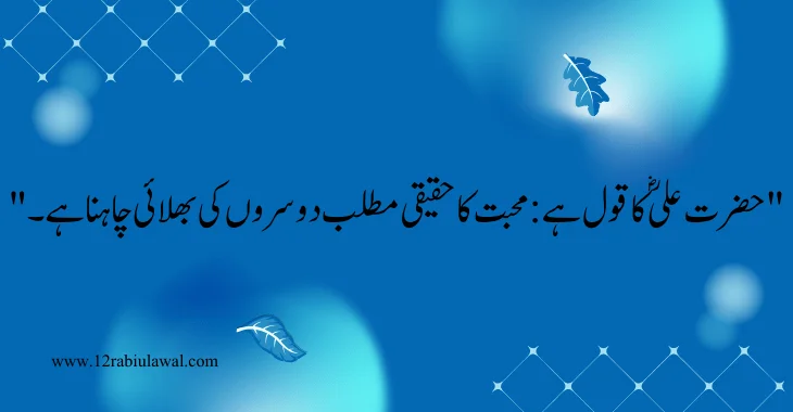 33 Hazrat Ali (R.A) Quotes In Urdu About Love 2024