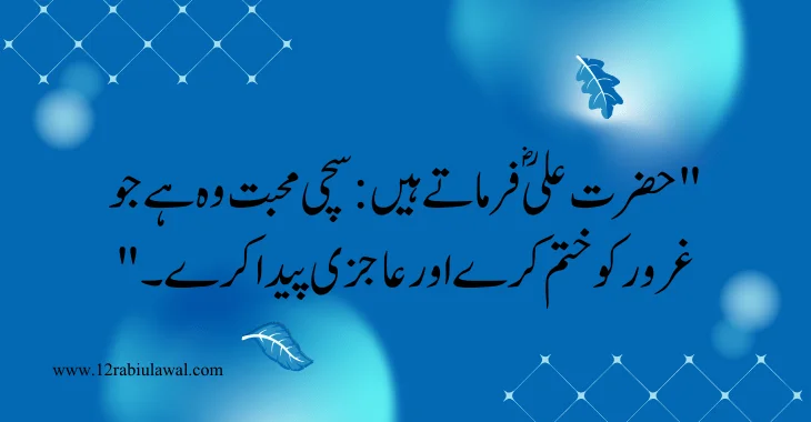 33 Hazrat Ali (R.A) Quotes In Urdu About Love 2024